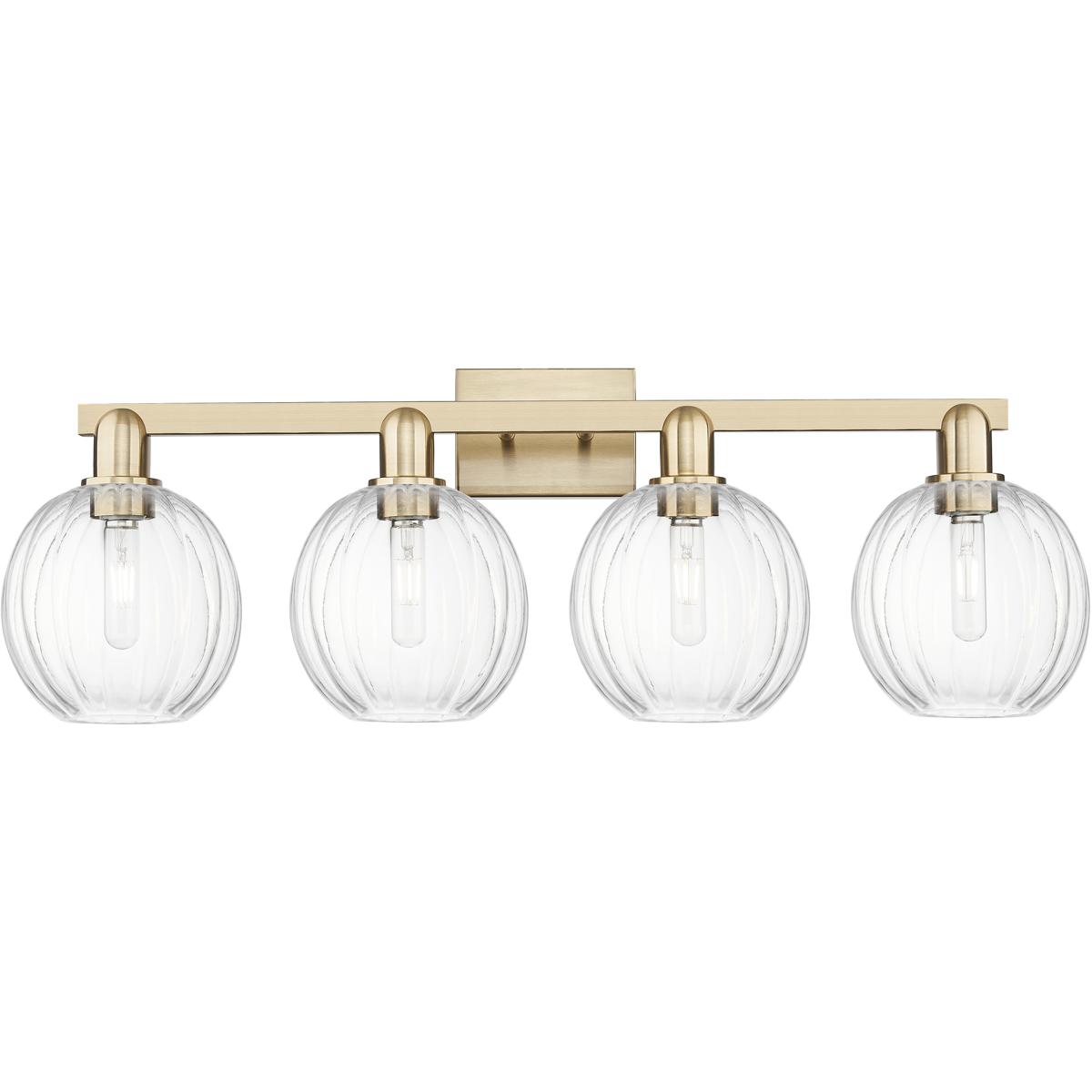 Innovations Lighting 7164WCBG4587CL Preston 4 Light 36 inch Champagne Bronze Bath Vanity Light Wall Light in Clear Glass