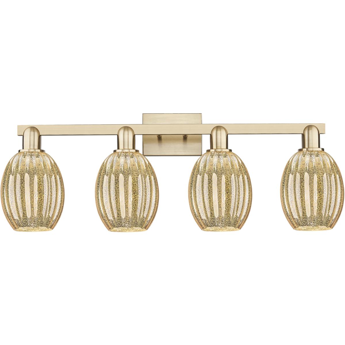 Innovations Lighting 7164WCBG4596ME Preston 4 Light 36 inch Champagne Bronze Bath Vanity Light Wall Light in Mercury Glass