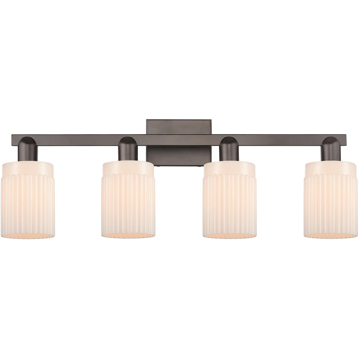 Innovations Lighting 716-4W-OB-G341 Arcadia Hadley 4 Light 31.5 inch Oil Rubbed Bronze Bath Vanity Light Wall Light in Matte White