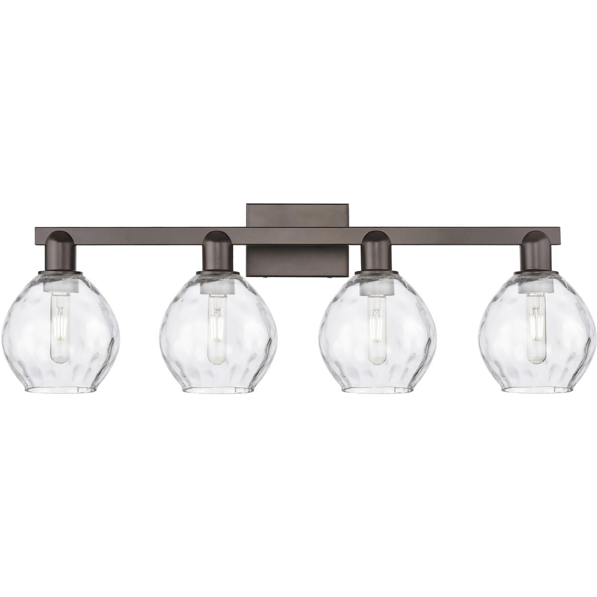 Innovations Lighting 716-4W-OB-G362 Arcadia Waverly 4 Light 33 inch Oil Rubbed Bronze Bath Vanity Light Wall Light