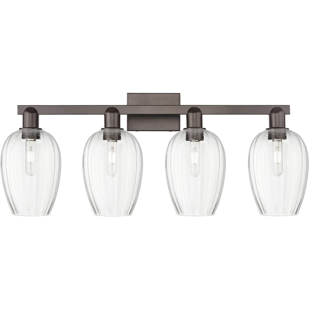 Innovations Lighting 716-4W-OB-G457-6CL Preston 4 Light 36 inch Oil Rubbed Bronze Bath Vanity Light Wall Light in Clear Glass