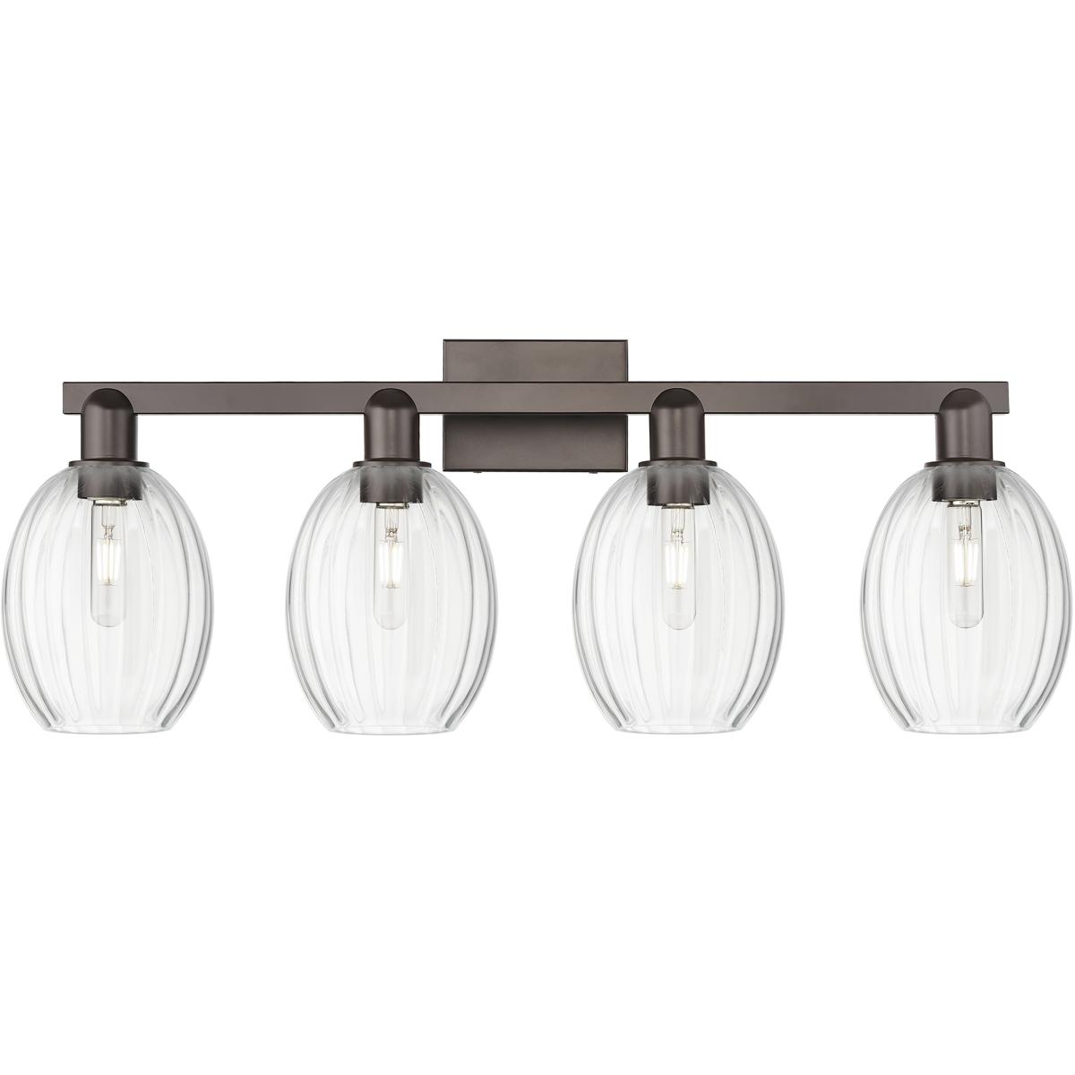 Innovations Lighting 716-4W-OB-G459-6CL Preston 4 Light 36 inch Oil Rubbed Bronze Bath Vanity Light Wall Light in Clear Glass