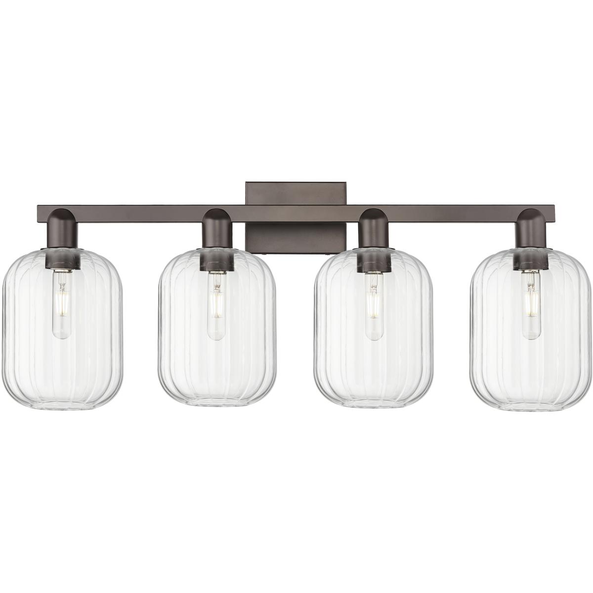 Innovations Lighting 716-4W-OB-G460-7CL Preston 4 Light 36 inch Oil Rubbed Bronze Bath Vanity Light Wall Light in Clear Glass