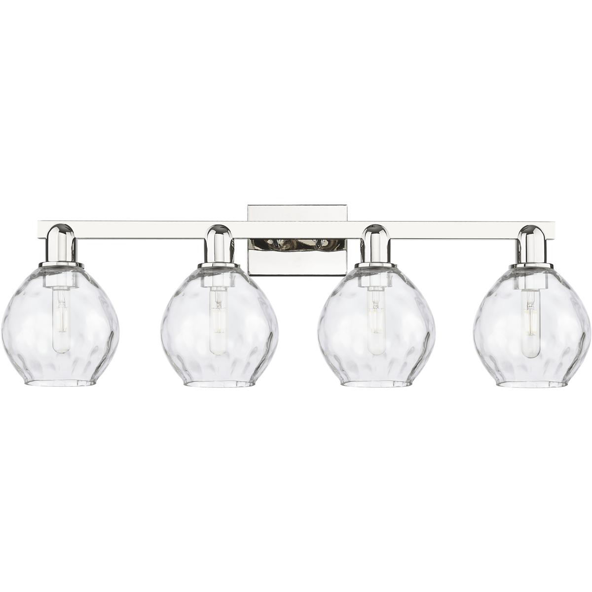 Innovations Lighting 716-4W-PN-G362 Arcadia Waverly 4 Light 33 inch Polished Nickel Bath Vanity Light Wall Light
