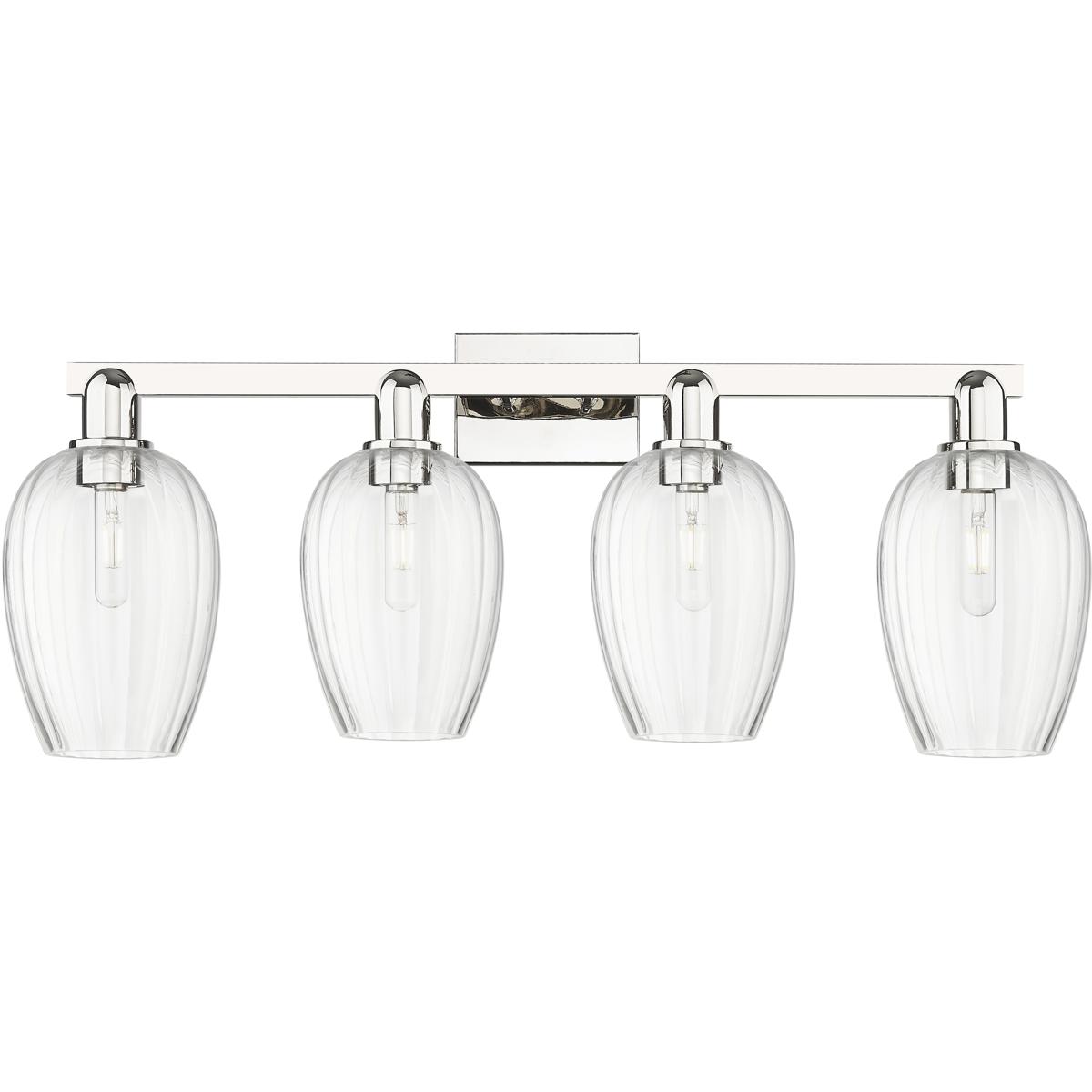 Innovations Lighting 716-4W-PN-G457-6CL Preston 4 Light 36 inch Polished Nickel Bath Vanity Light Wall Light in Clear Glass