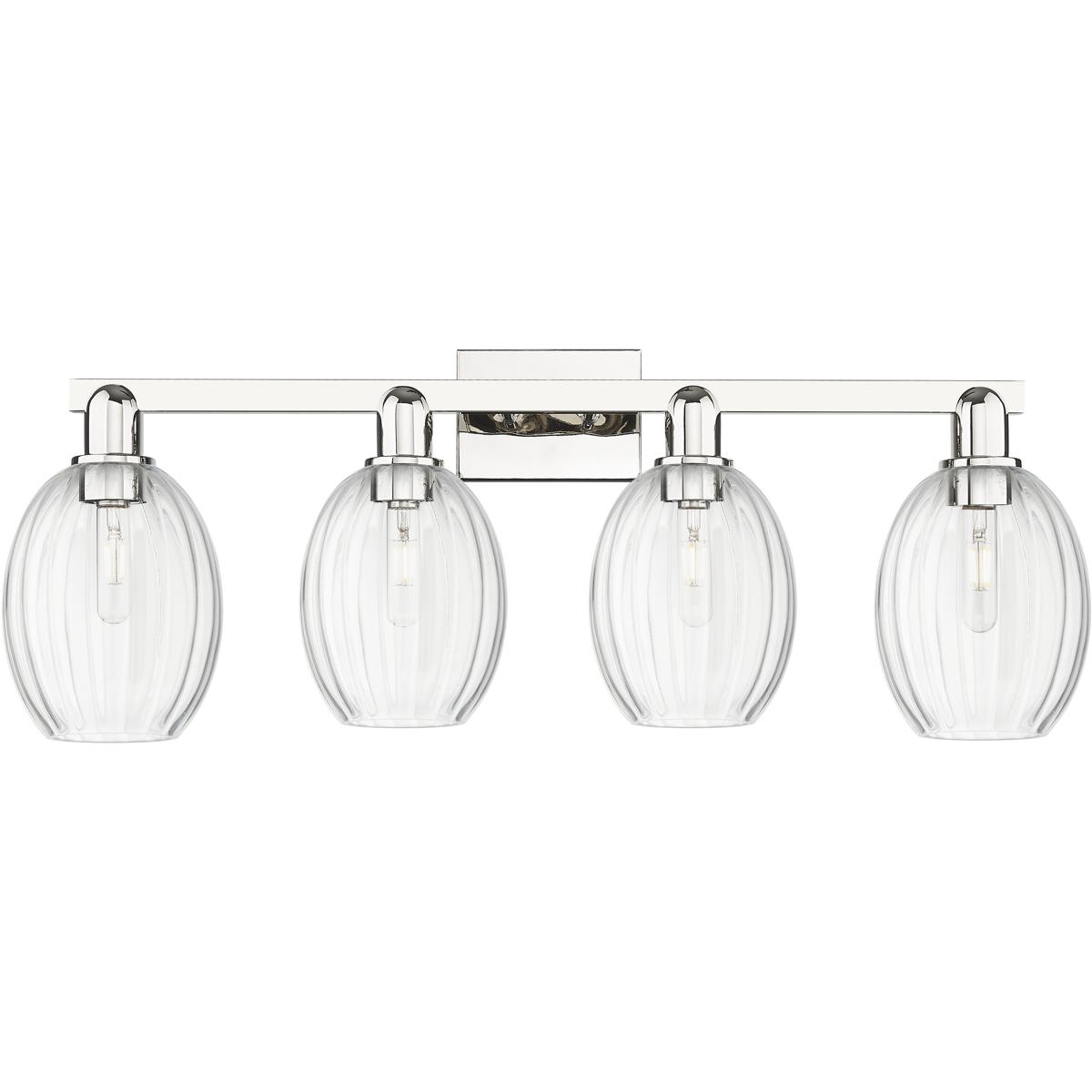 Innovations Lighting 716-4W-PN-G459-6CL Preston 4 Light 36 inch Polished Nickel Bath Vanity Light Wall Light in Clear Glass