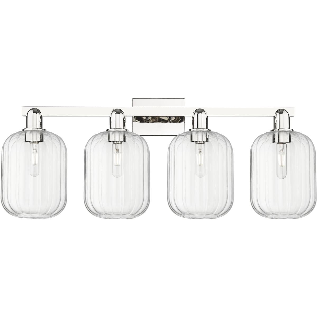 Innovations Lighting 716-4W-PN-G460-7CL Preston 4 Light 36 inch Polished Nickel Bath Vanity Light Wall Light in Clear Glass