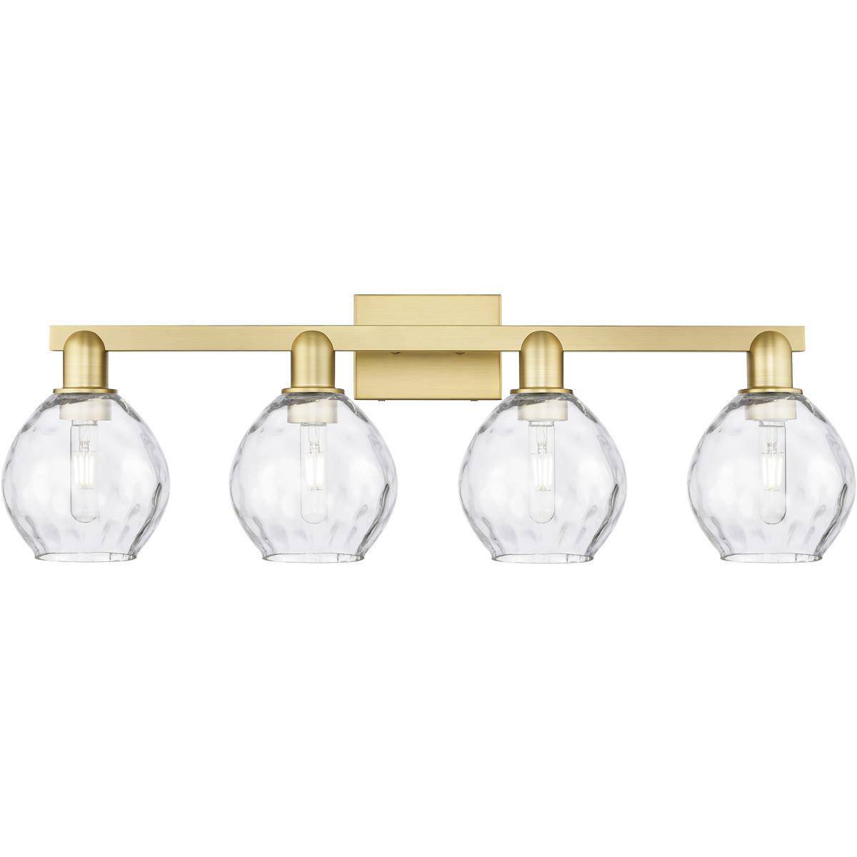 Innovations Lighting 716-4W-SG-G362 Arcadia Waverly 4 Light 33 inch Satin Gold Bath Vanity Light Wall Light
