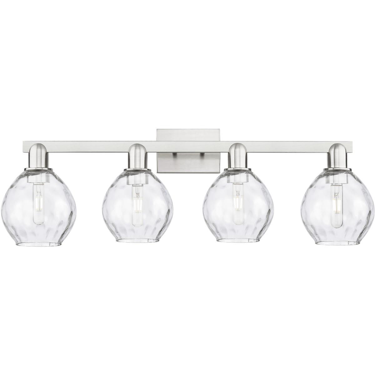 Innovations Lighting 716-4W-SN-G362 Arcadia Waverly 4 Light 33 inch Brushed Satin Nickel Bath Vanity Light Wall Light