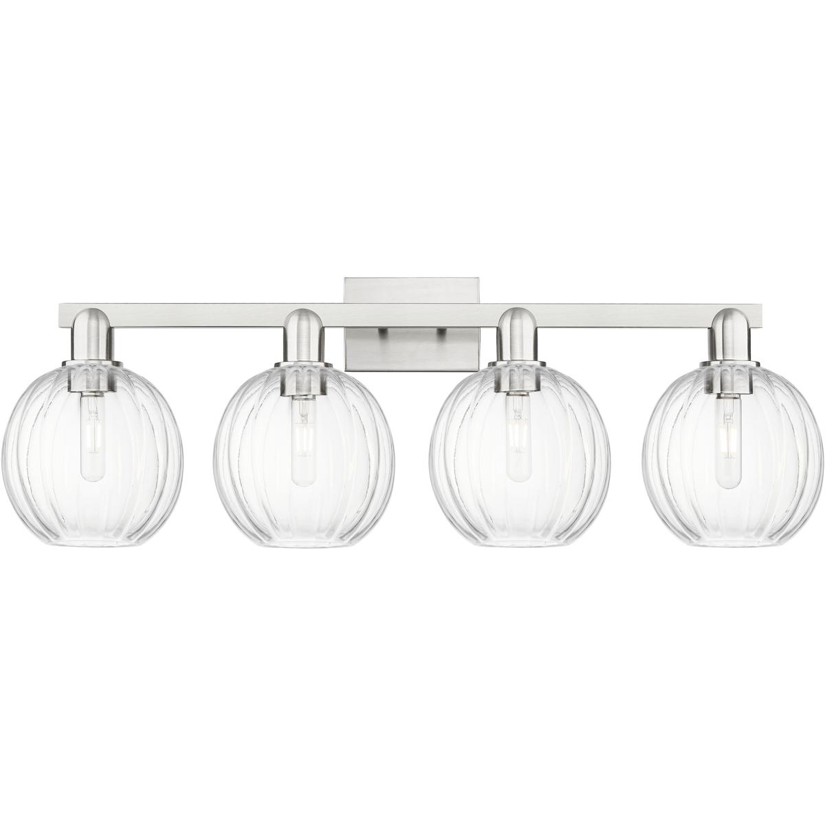 Innovations Lighting 716-4W-SN-G458-7CL Preston 4 Light 36 inch Brushed Satin Nickel Bath Vanity Light Wall Light in Clear Glass