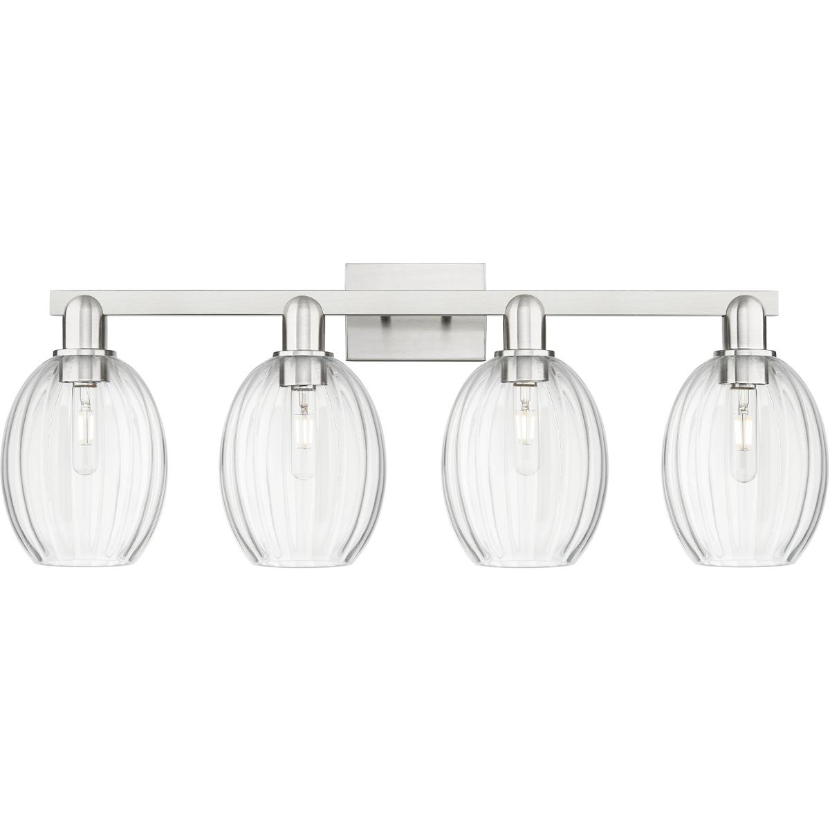 Innovations Lighting 716-4W-SN-G459-6CL Preston 4 Light 36 inch Brushed Satin Nickel Bath Vanity Light Wall Light in Clear Glass
