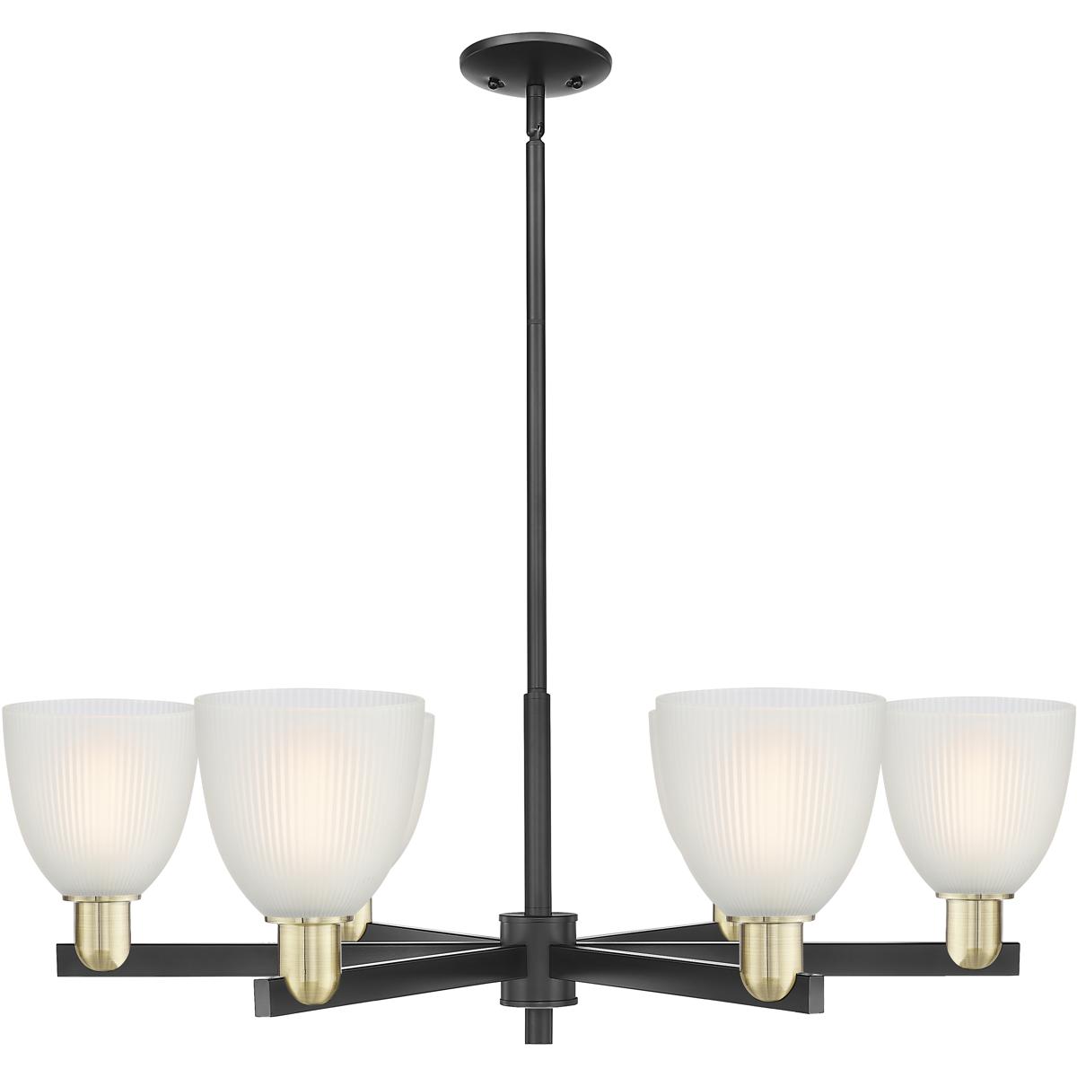 Innovations Lighting 716-6CR-BAB-G381 Arcadia Castile 6 Light 35.75 inch Black Antique Brass Chandelier Ceiling Light in White