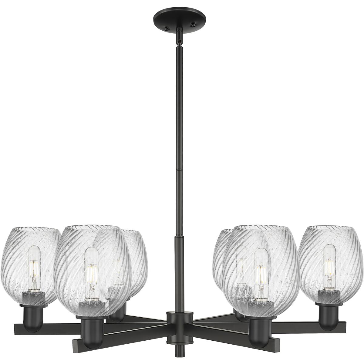 Innovations Lighting 716-6CR-BK-G292 Arcadia Salina 6 Light 35.5 inch Matte Black Chandelier Ceiling Light