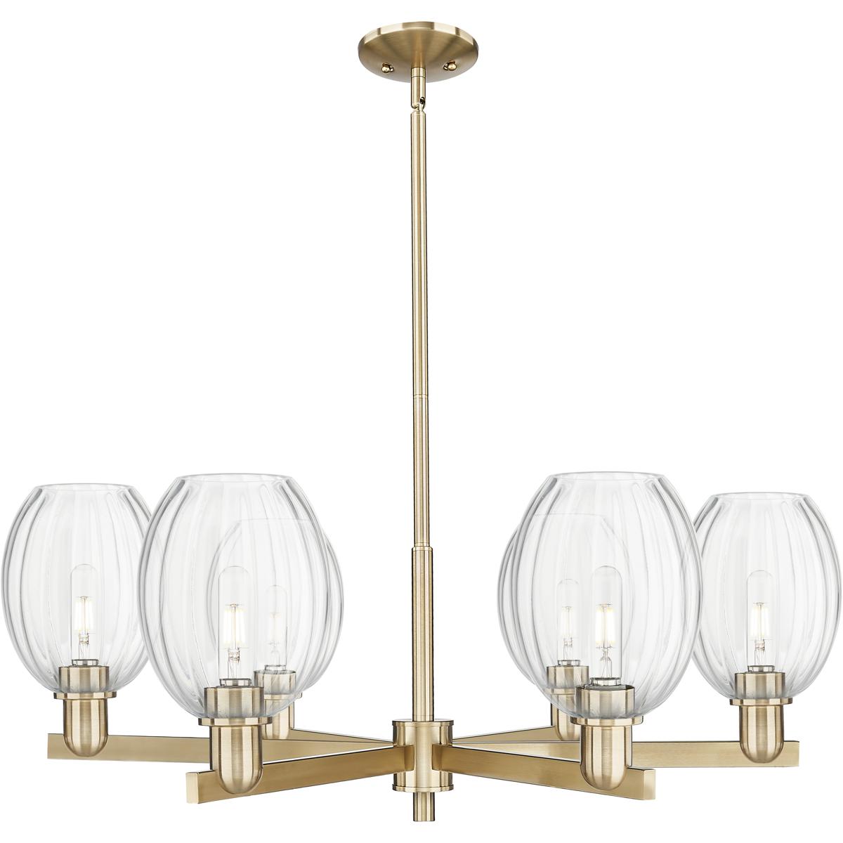 Innovations Lighting 716-6CR-CB-G459-6CL Preston 6 Light 23.88 inch Champagne Bronze Chandelier Ceiling Light in Clear Glass