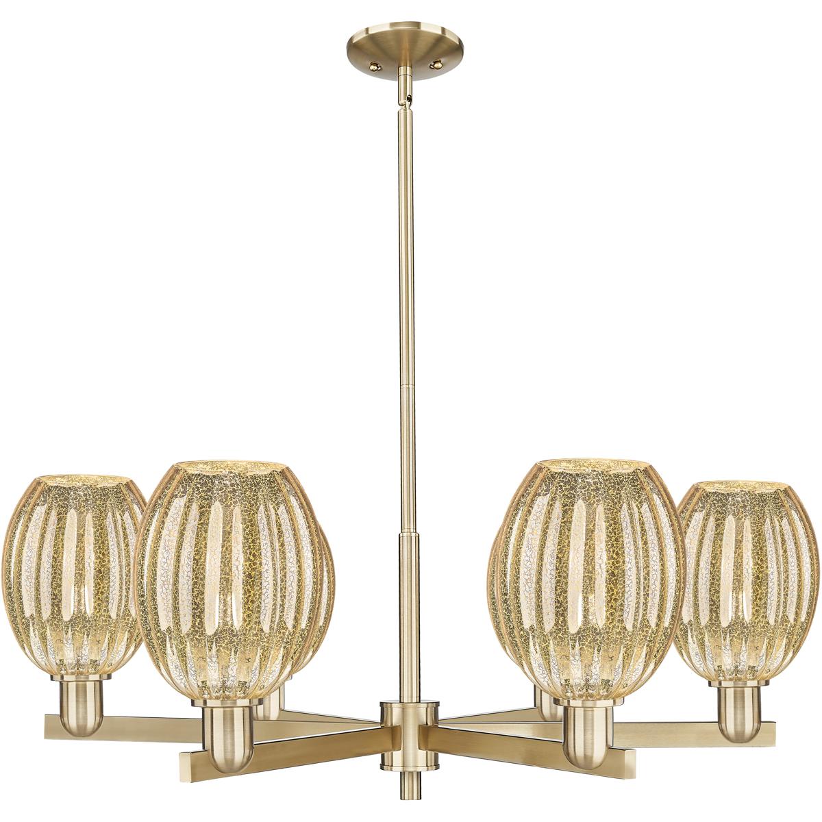 Innovations Lighting 716-6CR-CB-G459-6ME Preston 6 Light 23.88 inch Champagne Bronze Chandelier Ceiling Light in Mercury Glass