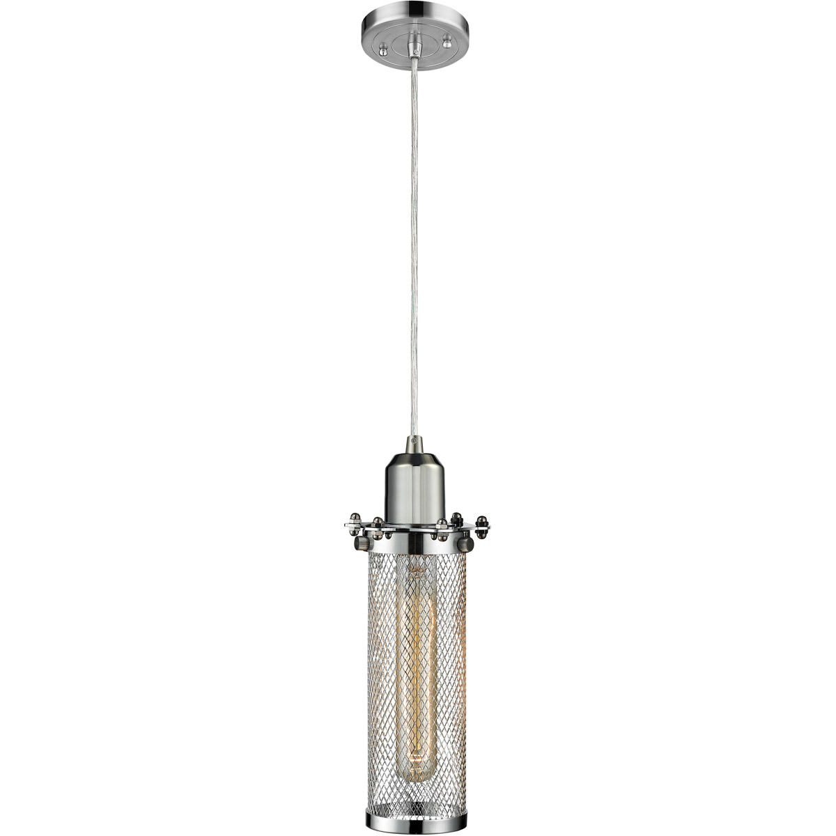 Innovations Lighting 900-1P-PC-CE216-PC Austere Quincy Hall 1 Light 5 inch Polished Chrome Mini Pendant Ceiling Light in Incandescent, Austere