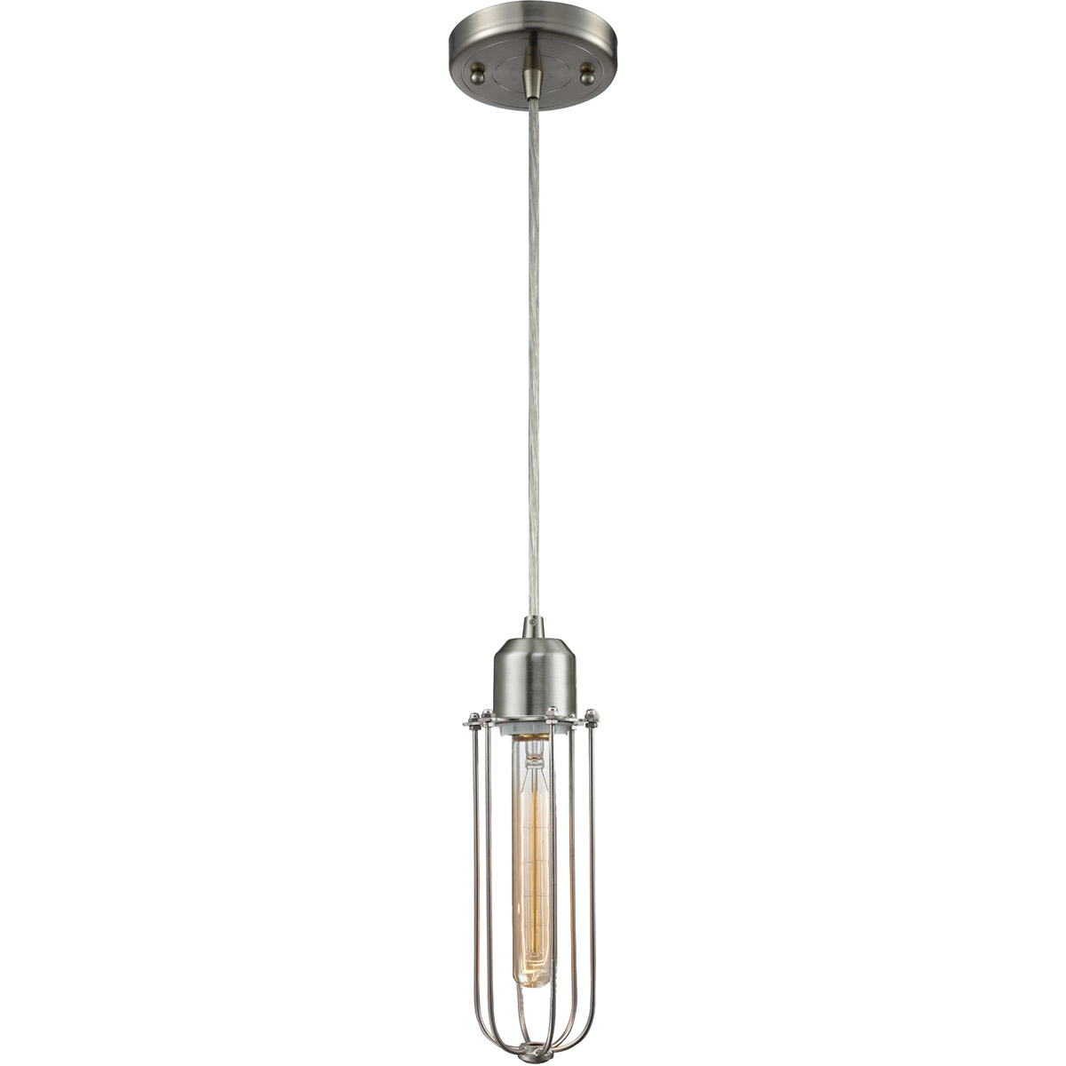 Innovations Lighting 900-1P-SN-CE225-SN Austere Muselet 1 Light 5 inch Brushed Satin Nickel Mini Pendant Ceiling Light in Incandescent, Austere