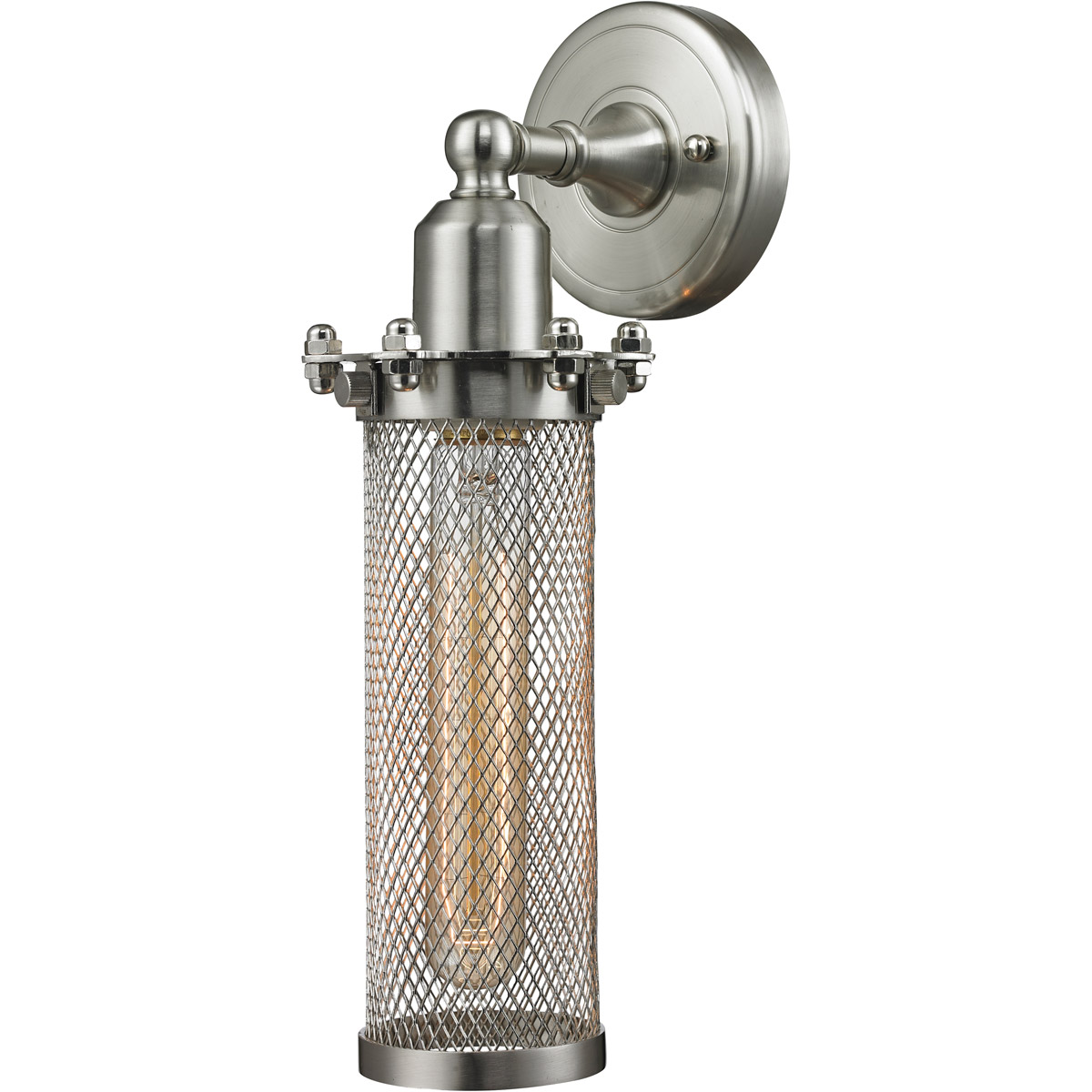 Innovations Lighting 900-1W-SN-CE216-SN Austere Quincy Hall 1 Light 5 inch Brushed Satin Nickel Sconce Wall Light in Incandescent, Austere