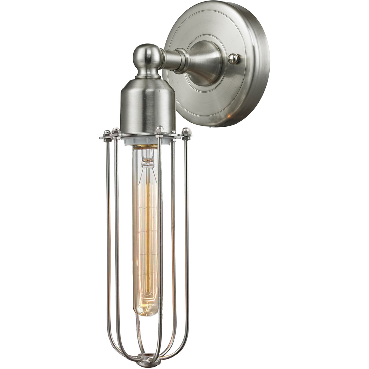 Innovations Lighting 900-1W-SN-CE225-SN Austere Muselet 1 Light 5 inch Brushed Satin Nickel Sconce Wall Light in Incandescent, Austere