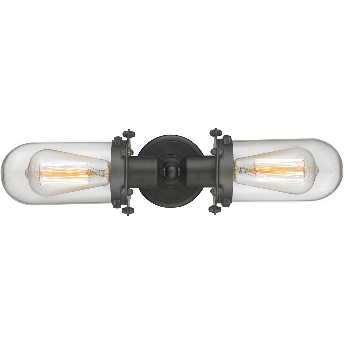 Innovations Lighting 900-2W-OB-CE231-OB-CL Austere Centri 2 Light 22 inch Oil Rubbed Bronze Bath Vanity Light Wall Light in Incandescent, Clear Glass,