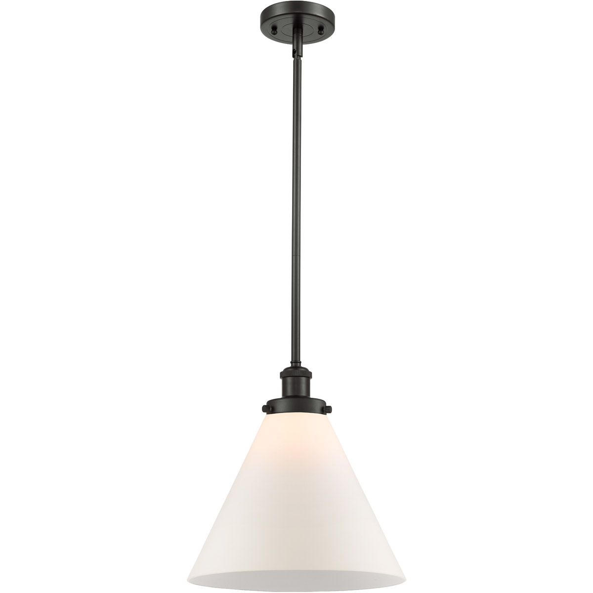 Innovations Lighting 916-1S-OB-G41-L Ballston X-Large Cone 1 Light 12 inch Oil Rubbed Bronze Pendant Ceiling Light in Matte White Glass
