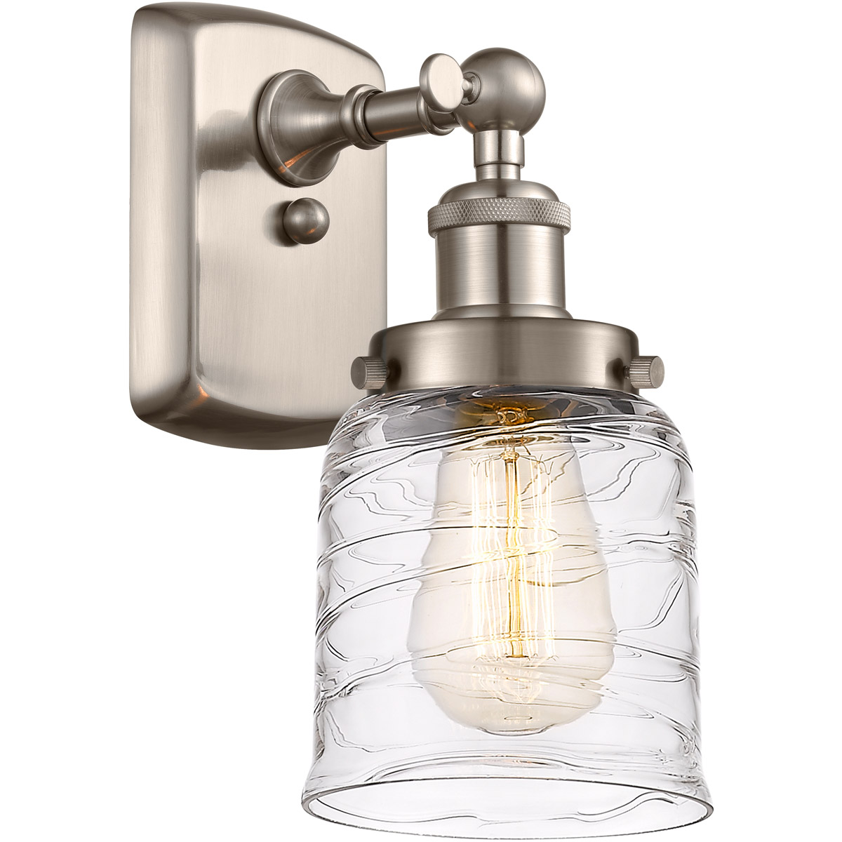 Innovations Lighting 916-1W-SN-G513 Ballston Bell 1 Light 5 inch Brushed Satin Nickel Sconce Wall Light