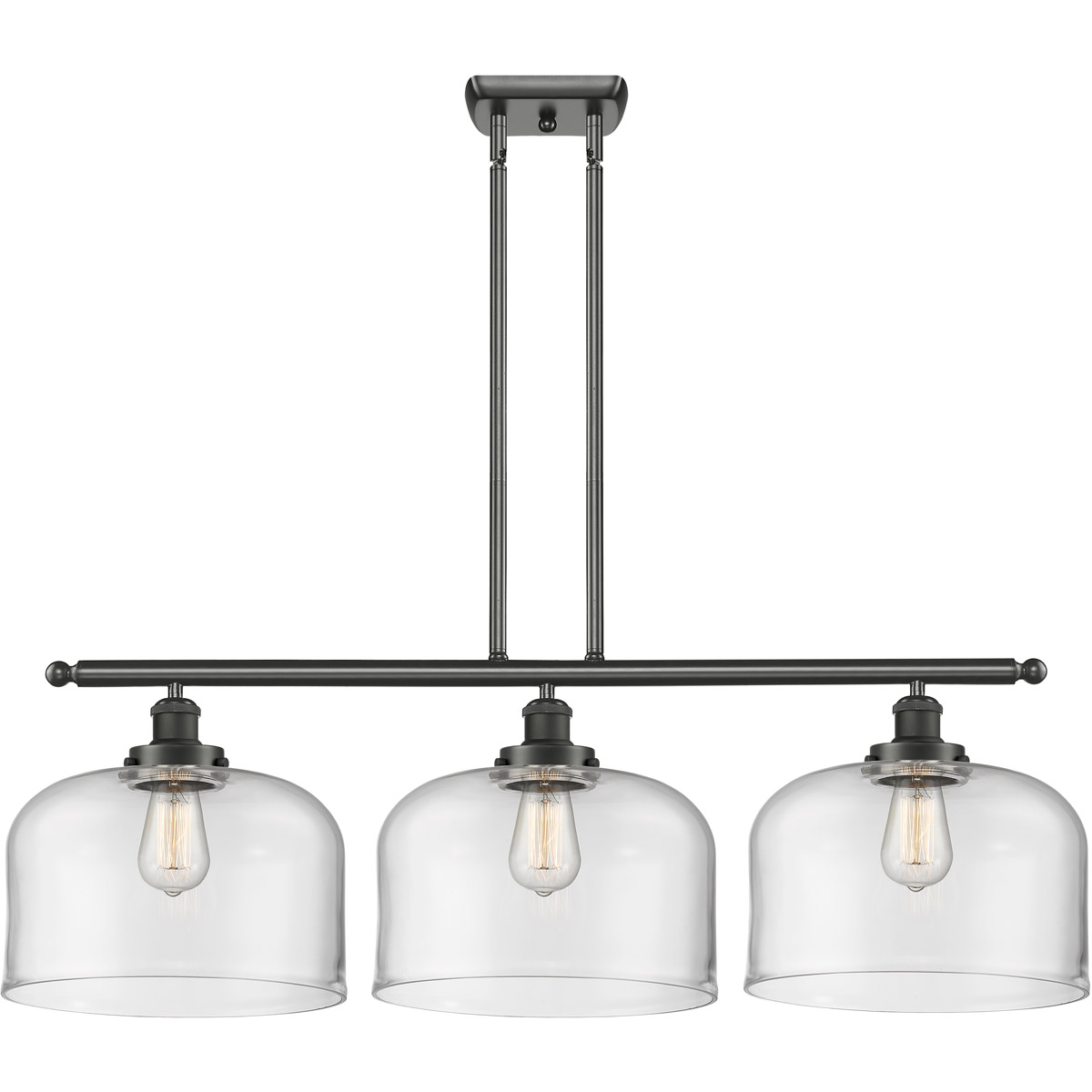 Innovations Lighting 916-3I-OB-G72-L-LED Ballston X-Large Bell LED 36 inch Oil Rubbed Bronze Island Light Ceiling Light in Clear Glass, Ballston