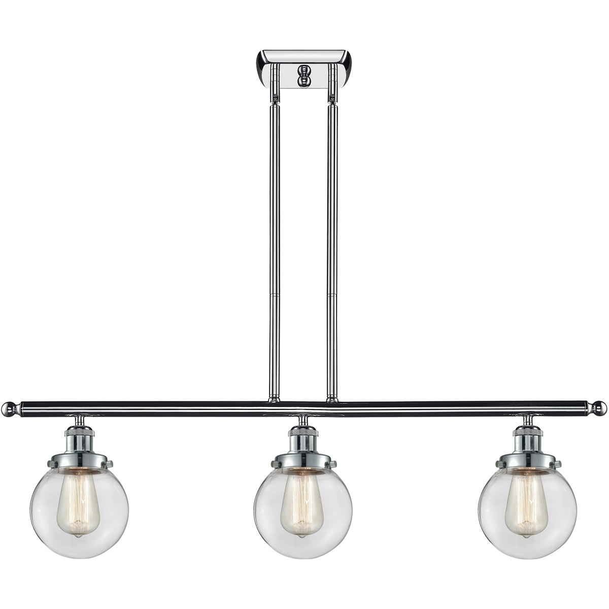 Innovations Lighting 916-3I-PC-G202-6-LED Ballston Beacon LED 36 inch Polished Chrome Island Light Ceiling Light in Clear Glass, Ballston