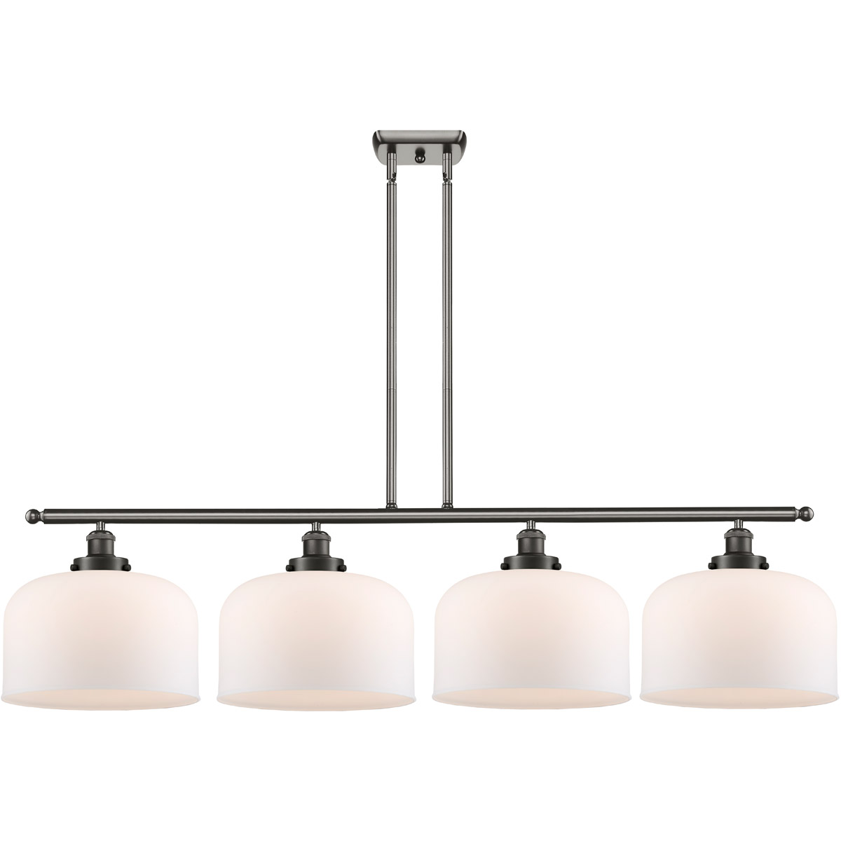 Innovations Lighting 916-4I-OB-G71-L Ballston X-Large Bell 4 Light 48 inch Oil Rubbed Bronze Island Light Ceiling Light in Matte White Glass, Ballston