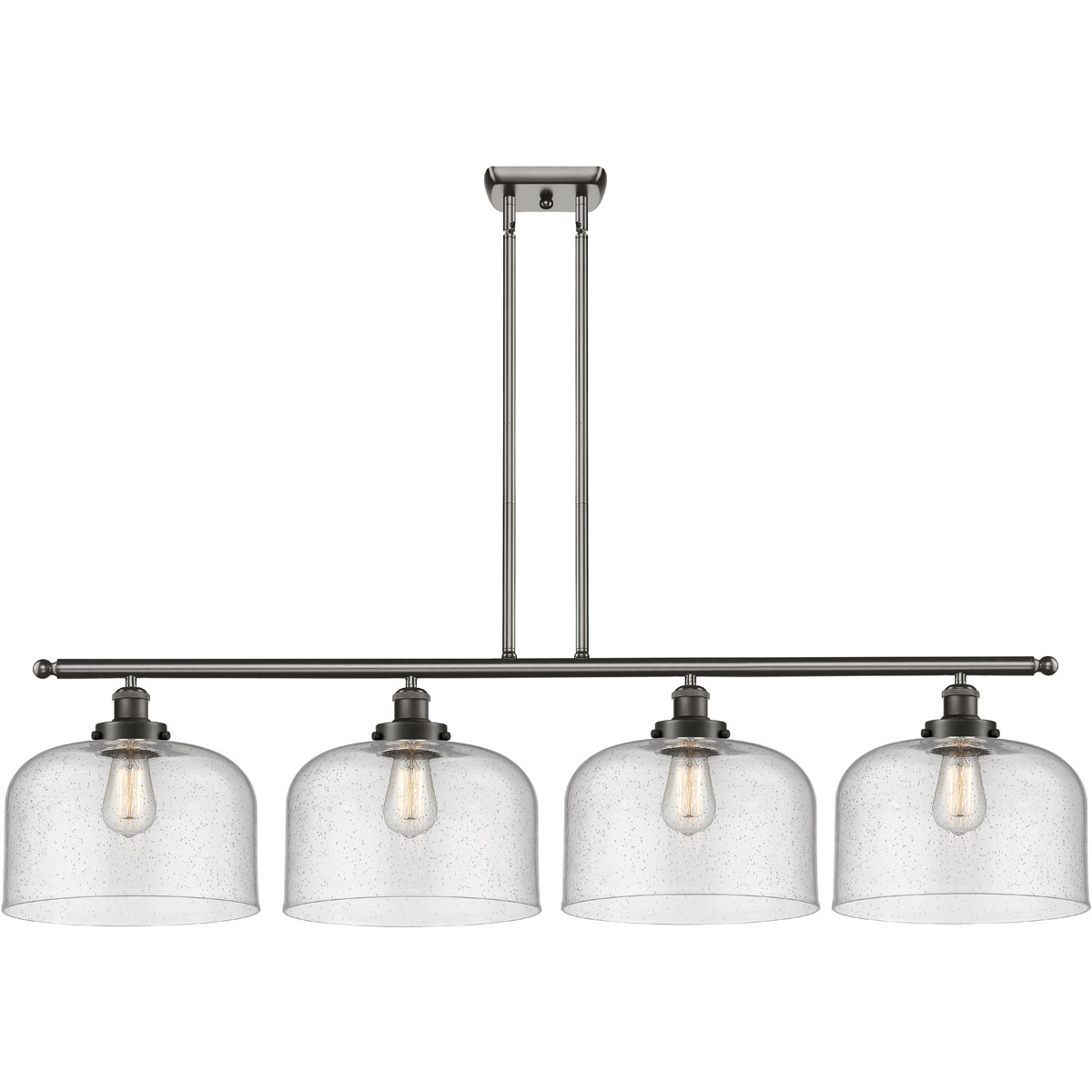 Innovations Lighting 916-4I-OB-G74-L Ballston X-Large Bell 4 Light 48 inch Oil Rubbed Bronze Island Light Ceiling Light in Seedy Glass, Ballston