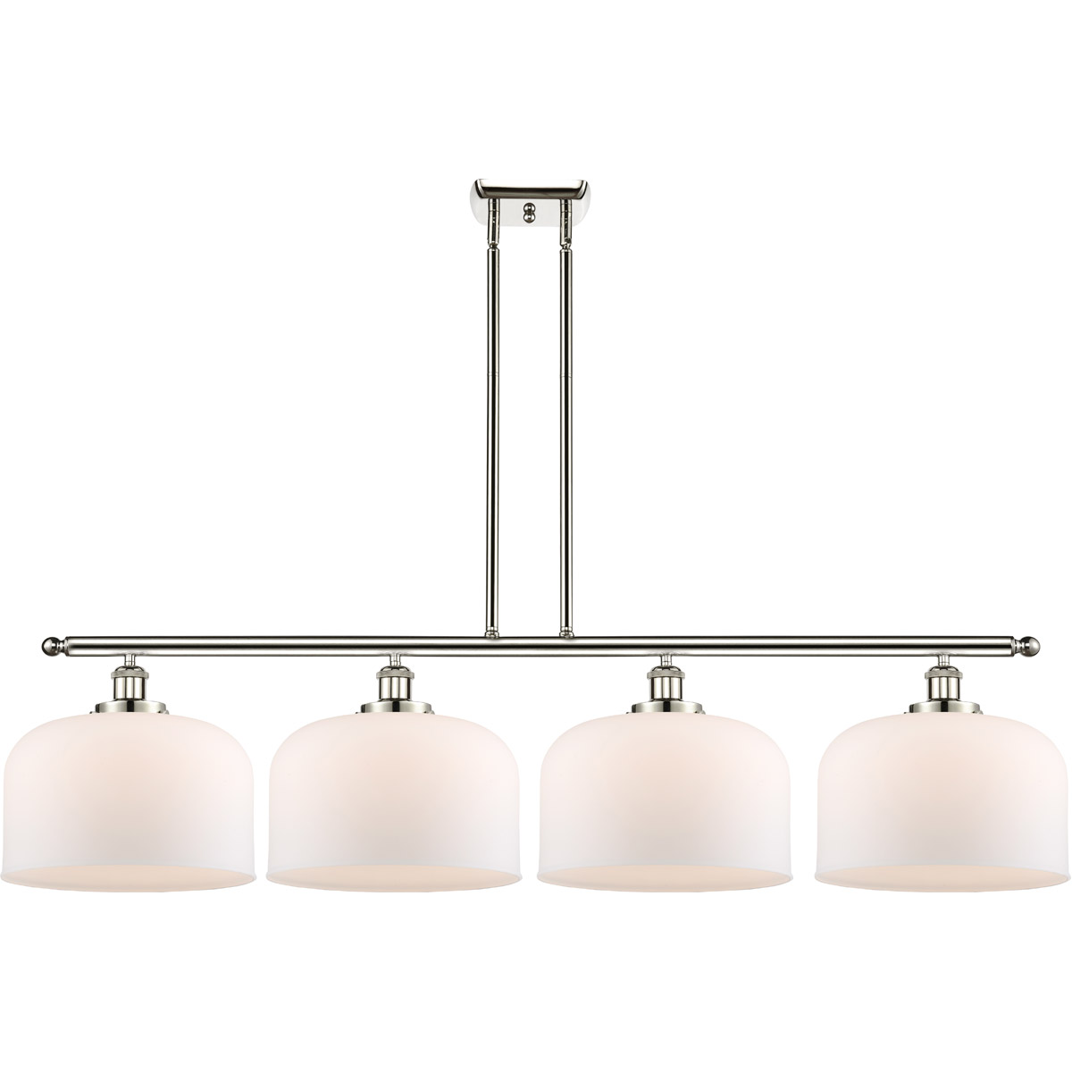 Innovations Lighting 916-4I-PN-G71-L-LED Ballston X-Large Bell LED 48 inch Polished Nickel Island Light Ceiling Light in Matte White Glass