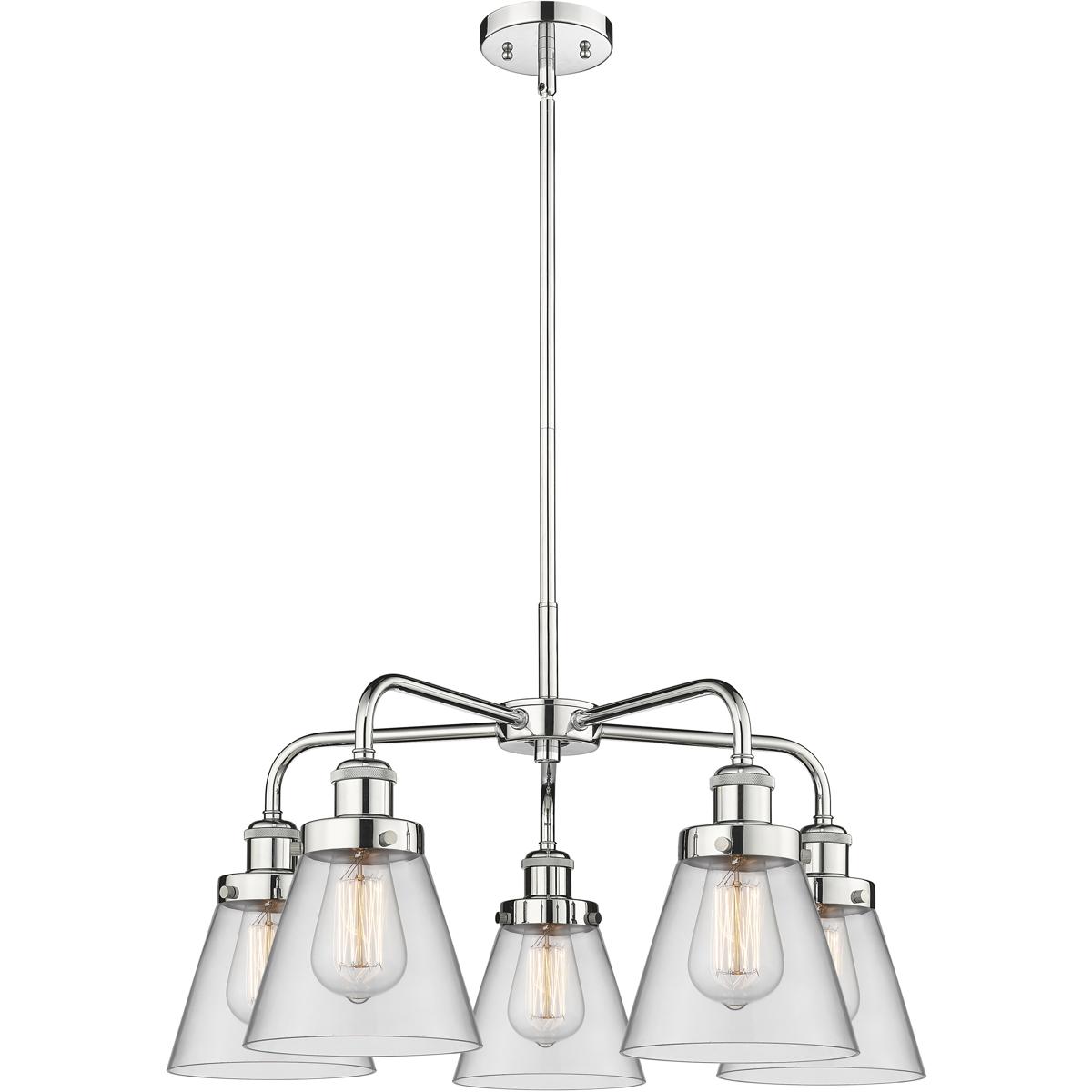 Innovations Lighting 916-5CR-PC-G62 Cone 5 Light 24.25 inch Polished Chrome Chandelier Ceiling Light