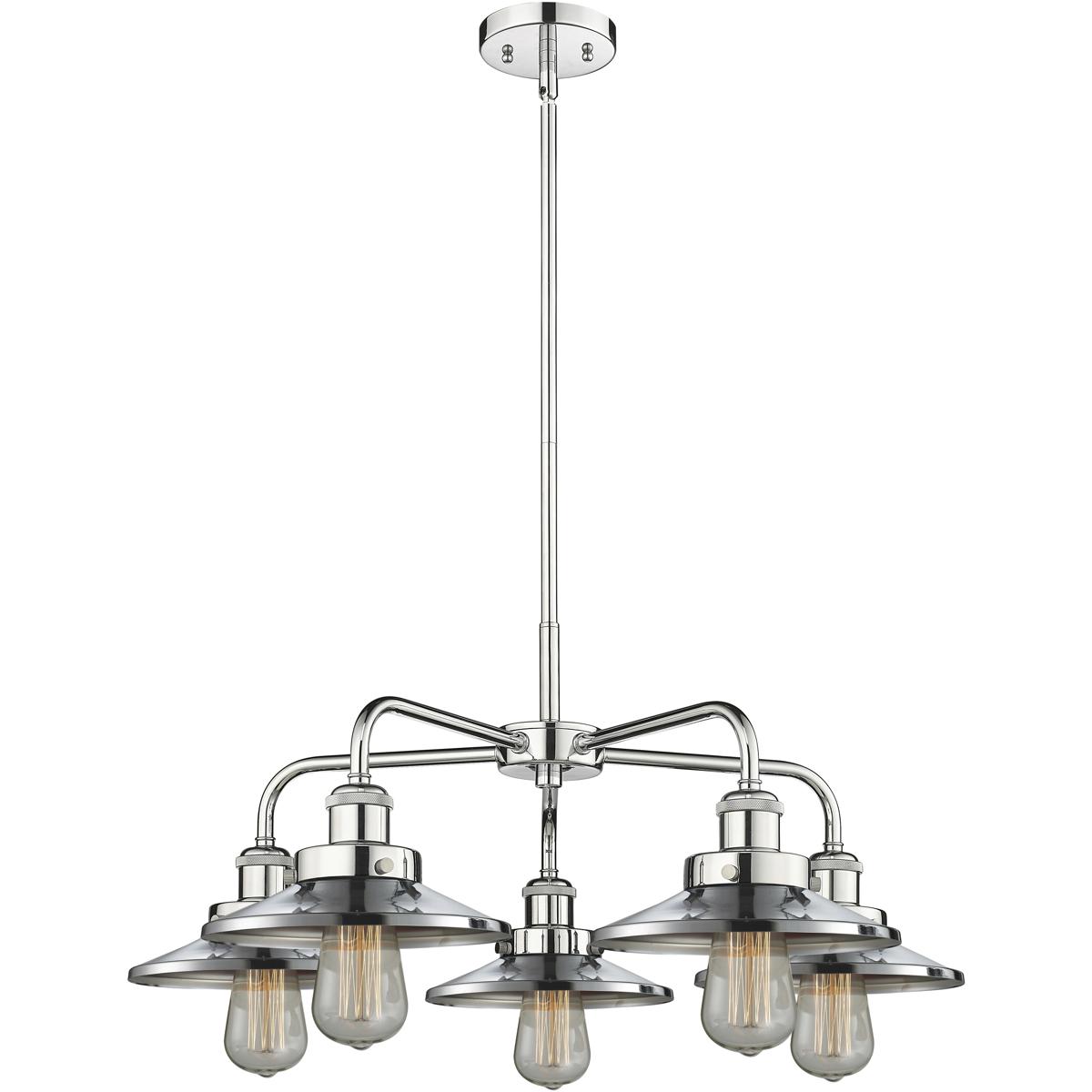 Innovations Lighting 916-5CR-PC-M7-PC Ballston Urban 5 Light 26 inch Polished Chrome Chandelier Ceiling Light