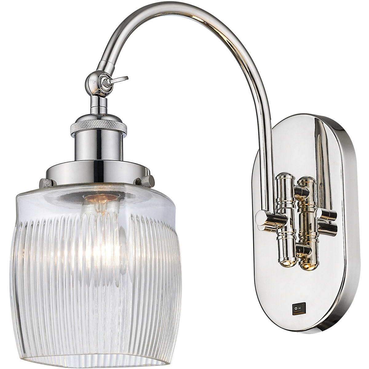 Innovations Lighting 918-1W-PN-G302-LED Franklin Restoration Colton LED 6 inch Polished Nickel Sconce Wall Light