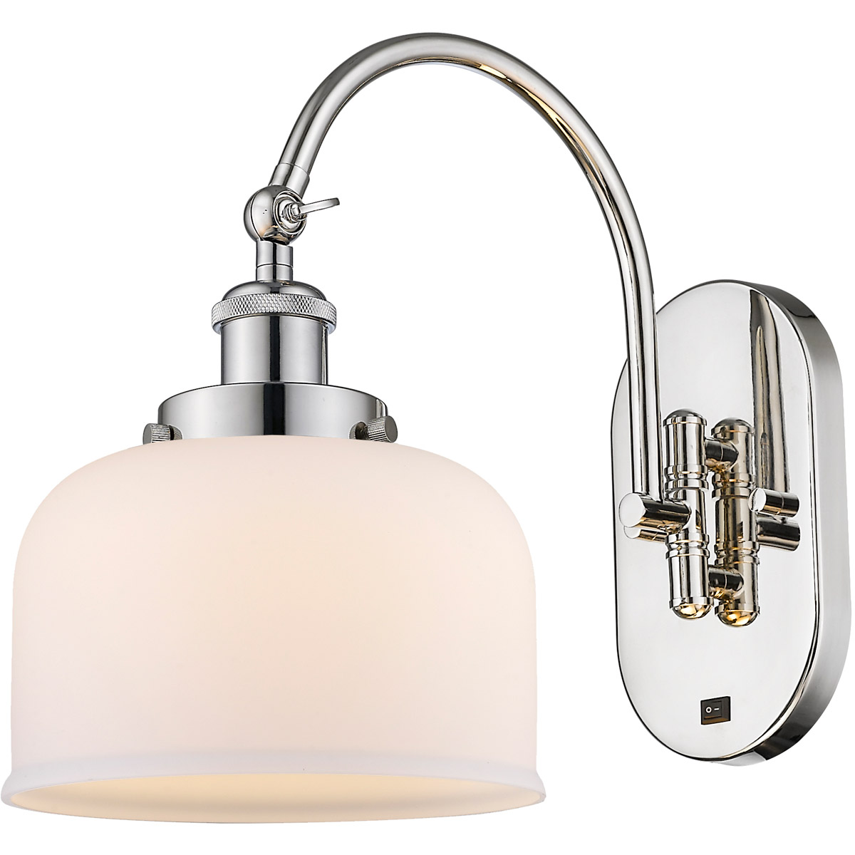 Innovations Lighting 918-1W-PN-G71 Franklin Restoration Bell 1 Light 8 inch Polished Nickel Sconce Wall Light