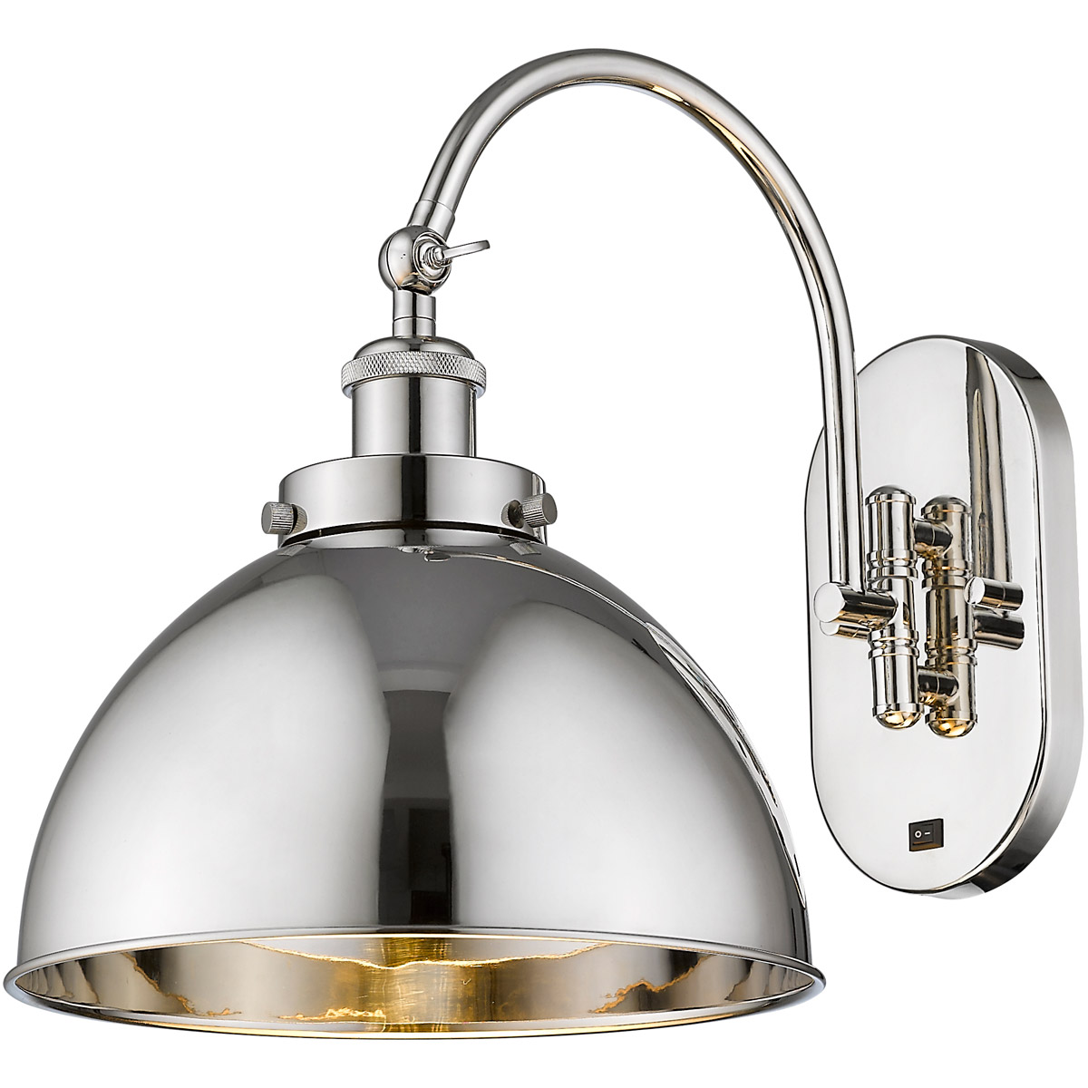 Innovations Lighting 918-1W-PN-MFD-10-PN-LED Ballston Urban LED 10 inch Polished Nickel Sconce Wall Light