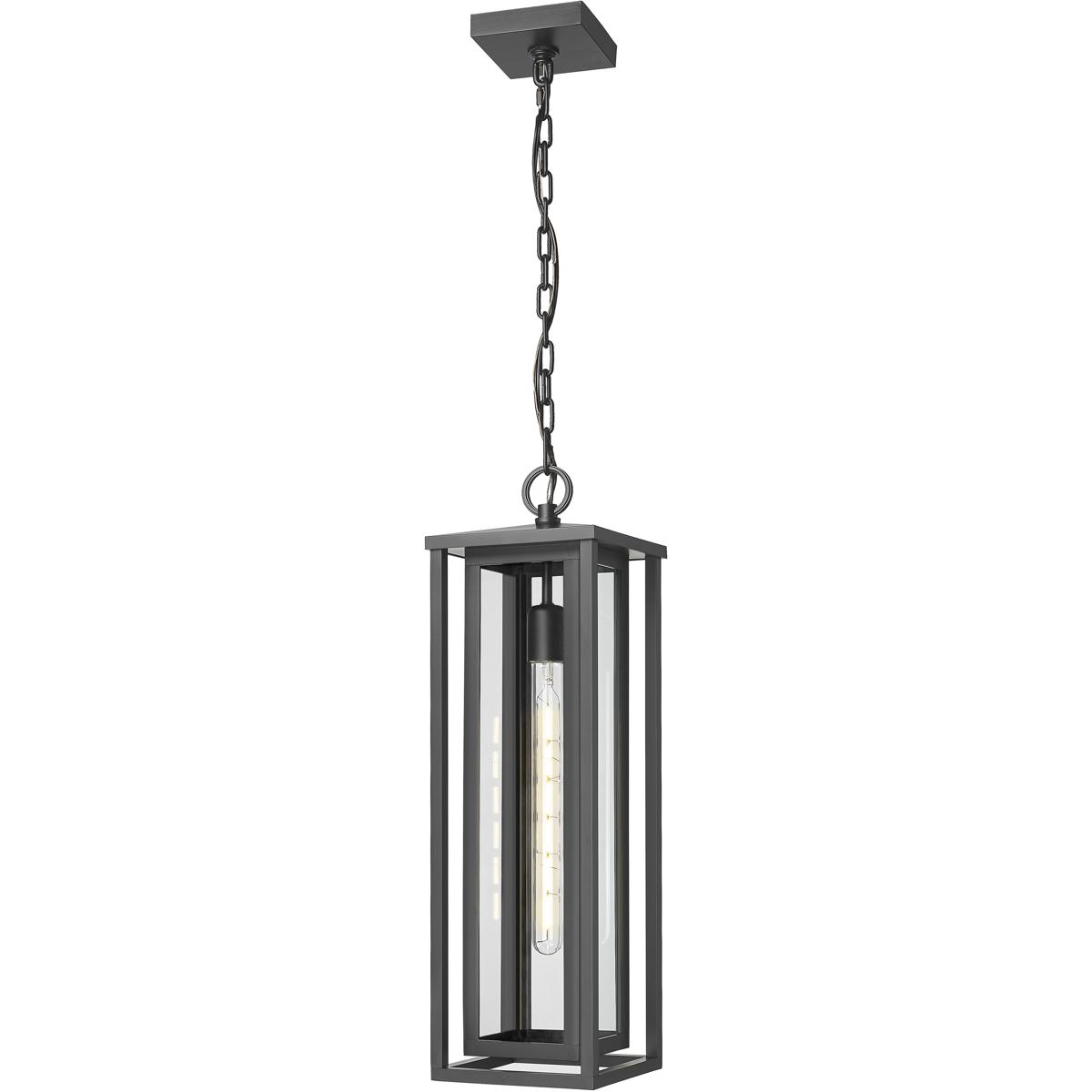 Innovations Lighting 9950-1H-BK-23-CL Ashland 1 Light 6.75 inch Matte Black Outdoor Pendant in Clear Glass