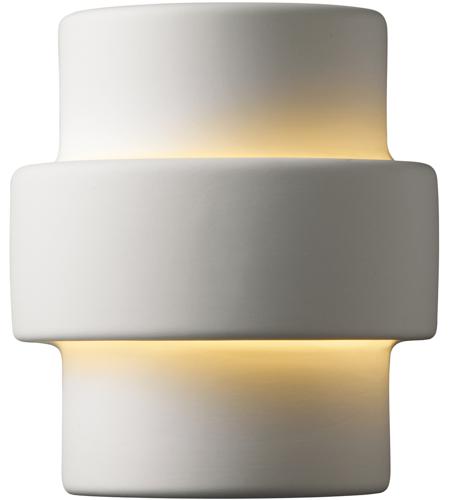 Justice Design CER-2205W-CRK-PL1-GU24-13W Ambiance 1 Light 9 inch White Crackle Wall Sconce Wall Light photo