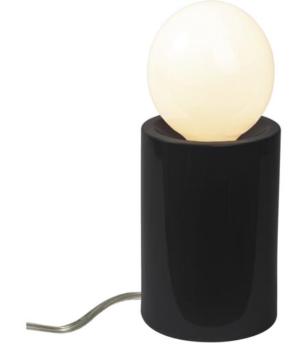 Justice Design CER-2460-BLK Portable 12 inch 60.00 watt Gloss Black Table Lamp Portable Light