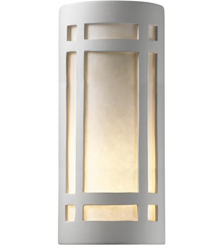 Justice Design CER-7497-CRK Ambiance 2 Light 11 inch White Crackle Wall Sconce Wall Light in Incandescent, Really Big