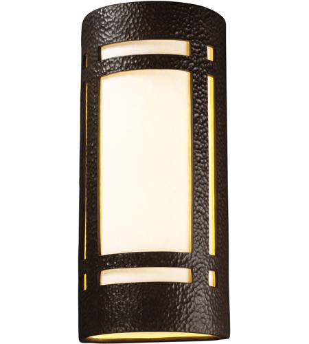 Justice Design CER-7497-VAN Ambiance 2 Light 11 inch Vanilla Gloss Wall Sconce Wall Light in Incandescent, Really Big