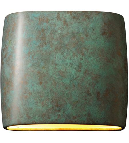 Justice Design CER-8855-PATV-LED2-2000 Ambiance LED 12 inch Verde Patina ADA Wall Sconce Wall Light in 2000 Lm LED