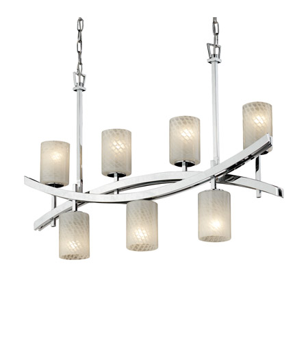 Justice Design FSN-8598-10-SEED-CROM-LED7-4900 Fusion LED 6 inch Polished Chrome Chandelier Ceiling Light photo