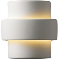 Justice Design CER-2205W-CRK-PL1-GU24-13W Ambiance 1 Light 9 inch White Crackle Wall Sconce Wall Light photo thumbnail