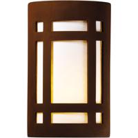 Justice Design CER-7485-RRST-PL1-LED-9W Ambiance LED 6 inch Real Rust Wall Sconce Wall Light thumb