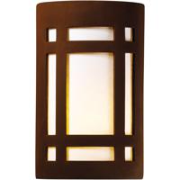 Justice Design CER-7485W-TERA Ambiance 1 Light 6 inch Terra Cotta Wall Sconce Wall Light, Small thumb