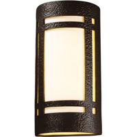 Justice Design CER-7497W-HMIR-PL2-GU24-13W Ambiance 1 Light 11 inch Hammered Iron Wall Sconce Wall Light thumb