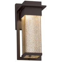 Justice Design FSN-7541W-DROP-MBLK Fusion 12 inch Outdoor Wall Sconce in Matte Black, Droplet photo thumbnail