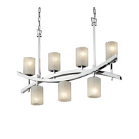 Justice Design FSN-8598-10-SEED-NCKL Fusion 7 Light 6 inch Brushed Nickel Chandelier Ceiling Light photo thumbnail
