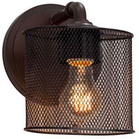 Justice Design MSH-8467-30-DBRZ Wire Mesh 1 Light 7 inch Dark Bronze ADA Wall Sconce Wall Light photo thumbnail